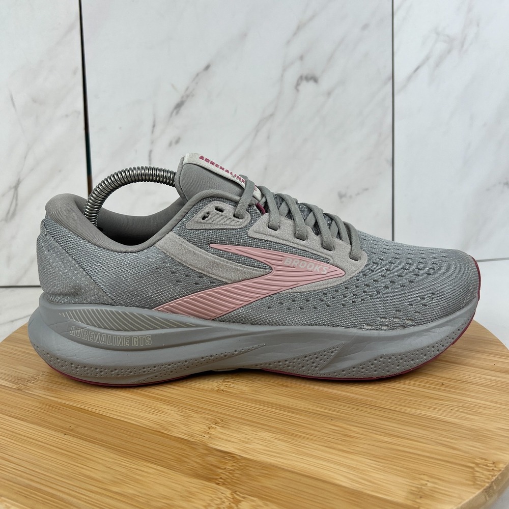 Brooks Adrenaline GTS 24 Womens Size 10 B Alloy Zephyr Grey Running Shoe 1204261